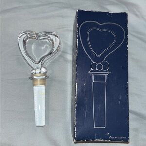 2 Towle lead crystal bottle stoppers good used condition made n Austria on 1 box